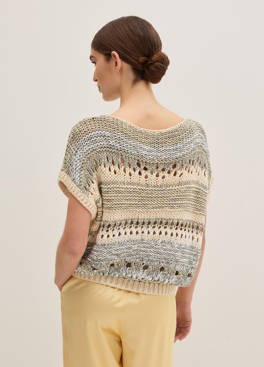 Stefanel Maglia lavorata con fantasia multicolore Acquista Ora