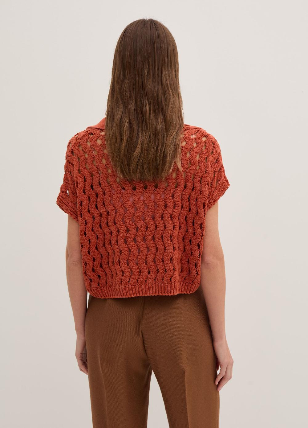 Stefanel Maglia in cordonetto con scollo a polo Promozione Limitata