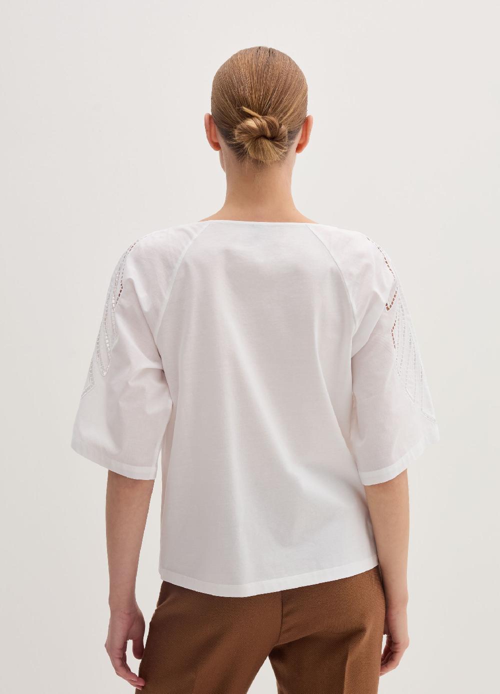 Stefanel Maglia in jersey con ricamo anglaise Fino Al -60%
