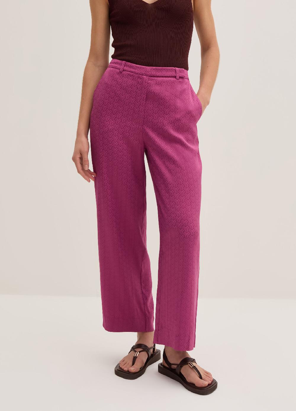 Stefanel Pantalone wide leg in viscosa jacquard Affare Del Giorno