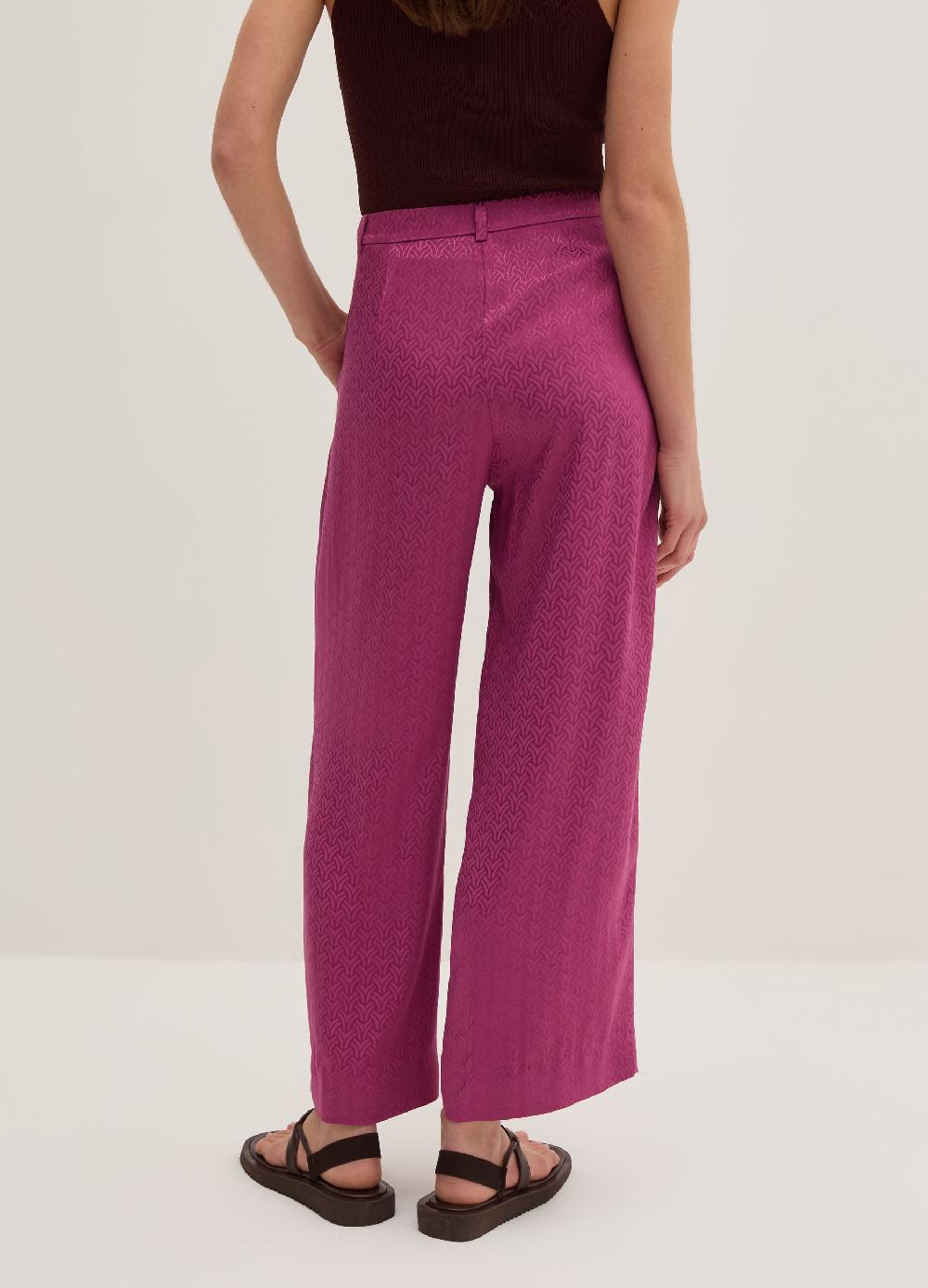 Stefanel Pantalone wide leg in viscosa jacquard Affare Del Giorno