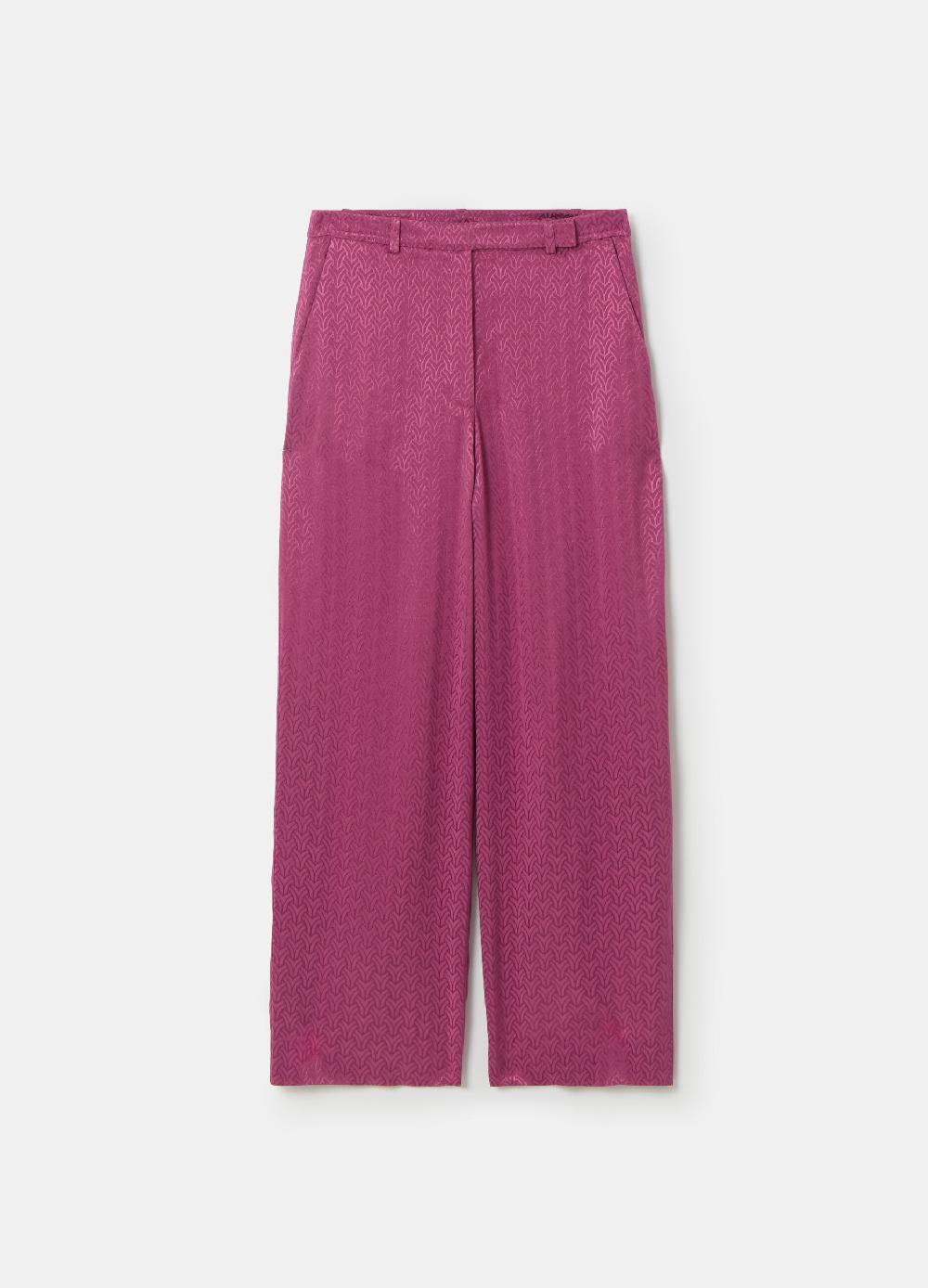 Stefanel Pantalone wide leg in viscosa jacquard Affare Del Giorno