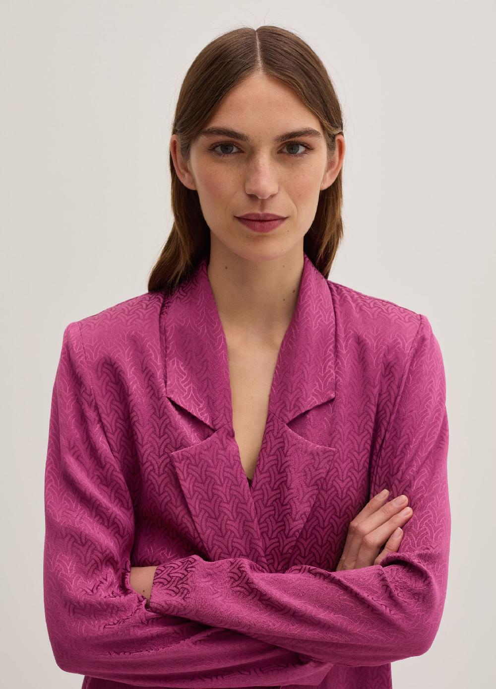 Stefanel Blazer aperto in viscosa jacquard Prezzo Ridotto