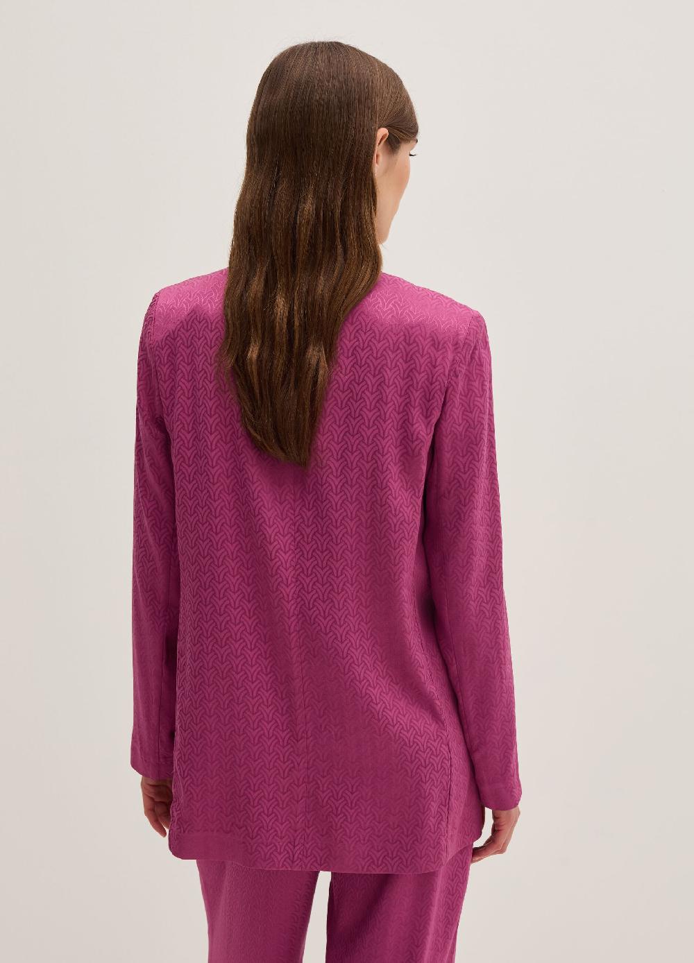Stefanel Blazer aperto in viscosa jacquard Prezzo Ridotto