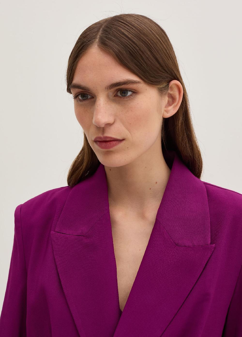 Stefanel Blazer fluido doppiopetto in twill tecnico Sottocosto