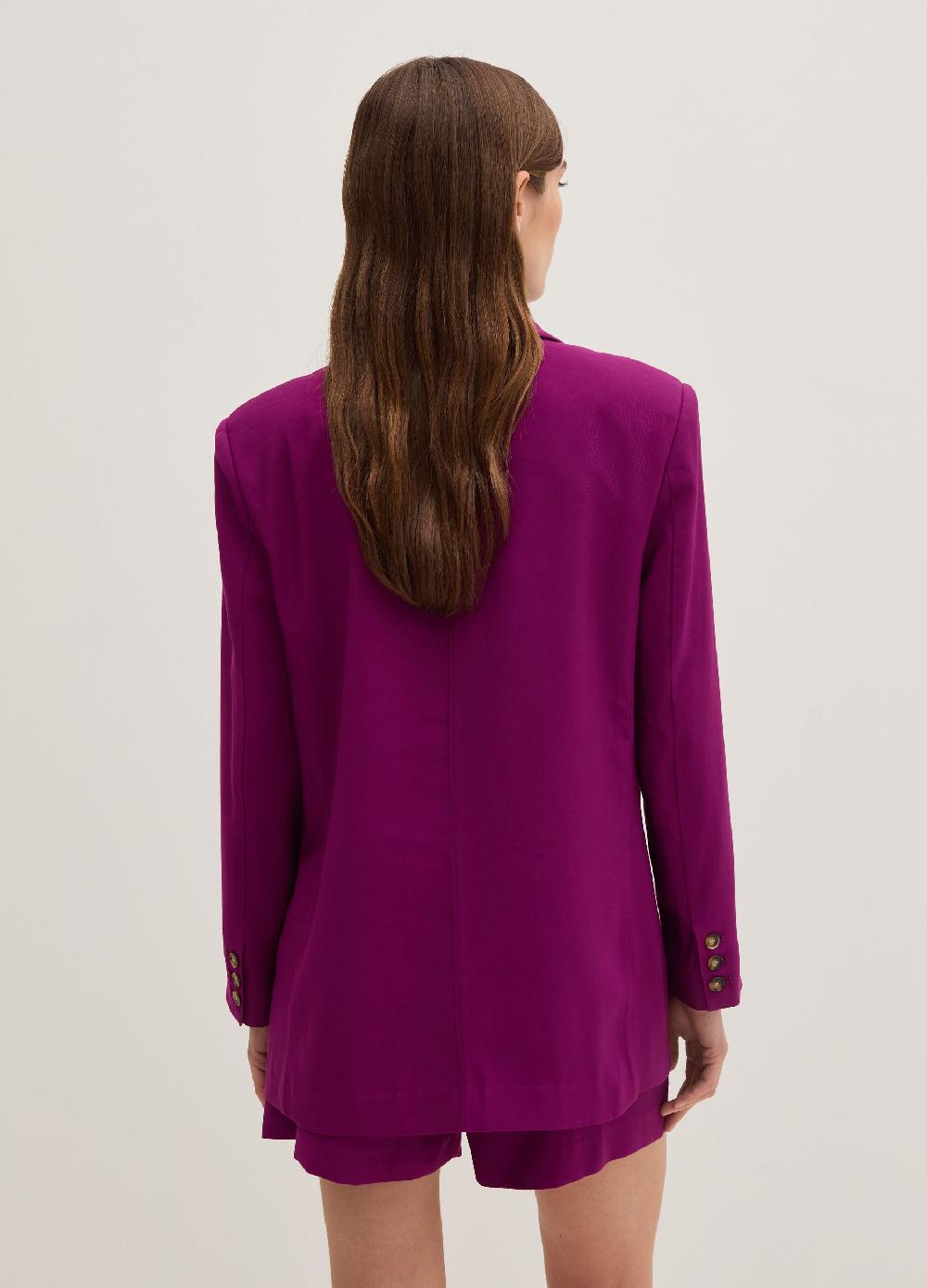 Stefanel Blazer fluido doppiopetto in twill tecnico Sottocosto