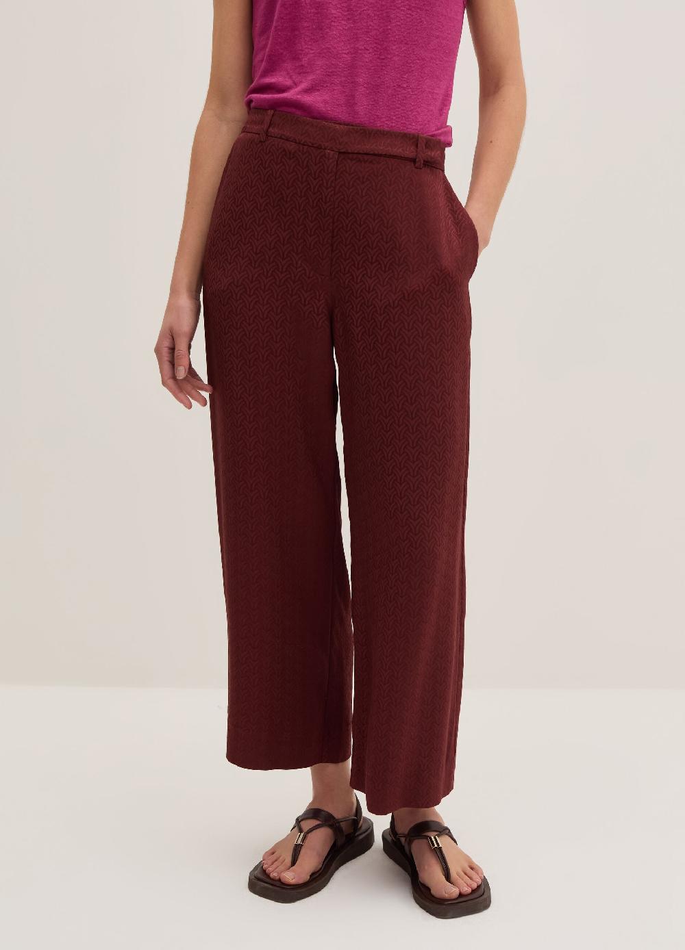 Stefanel Pantalone wide leg in viscosa jacquard Novità