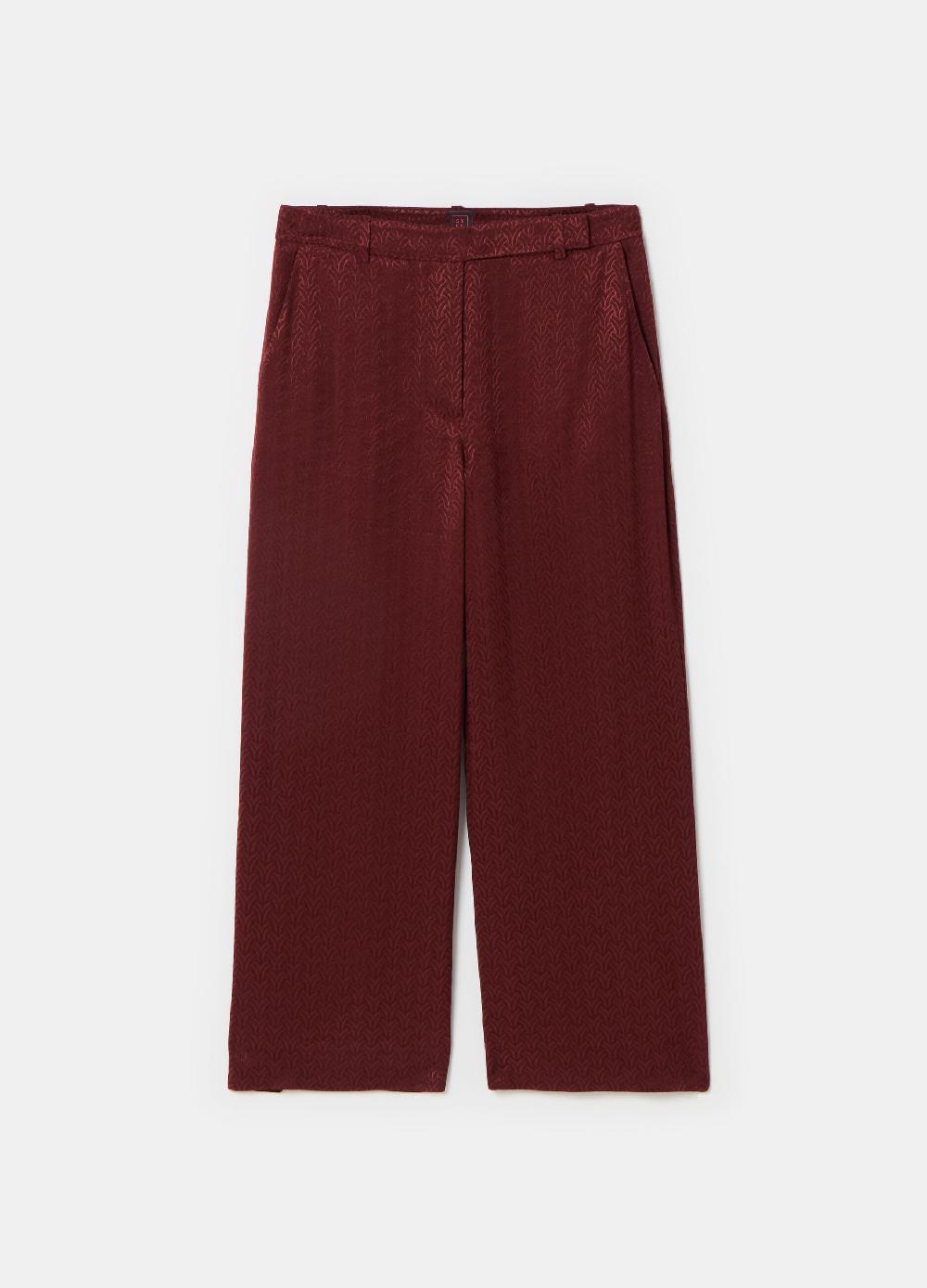 Stefanel Pantalone wide leg in viscosa jacquard Novità