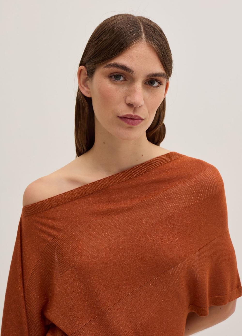 Stefanel Maglia a costine in lurex Sconto