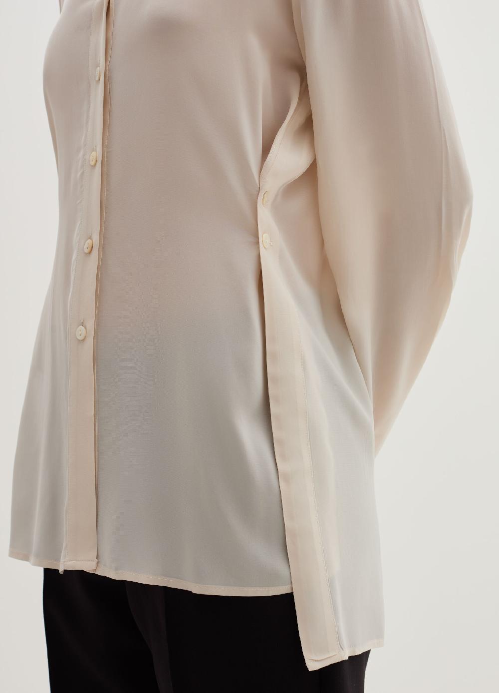 Stefanel Camicia in crêpe de chine collo alla coreana Economico