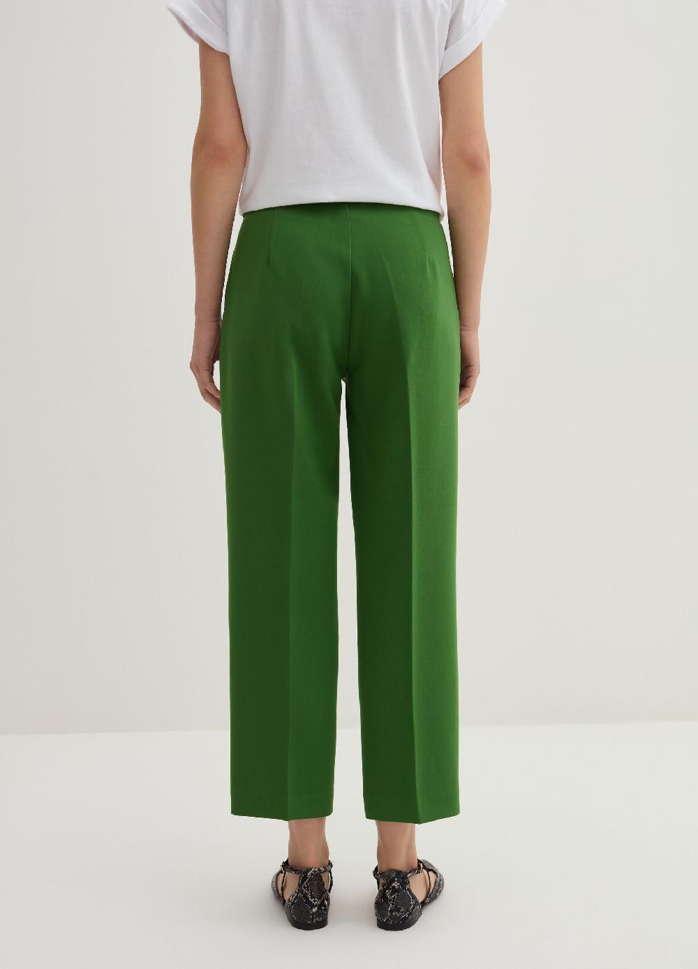 Stefanel Pantalone a sigaretta crop in crêpe doppia Online