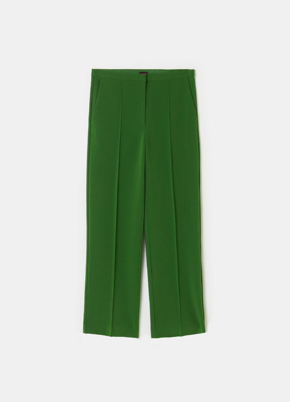 Stefanel Pantalone a sigaretta crop in crêpe doppia Online