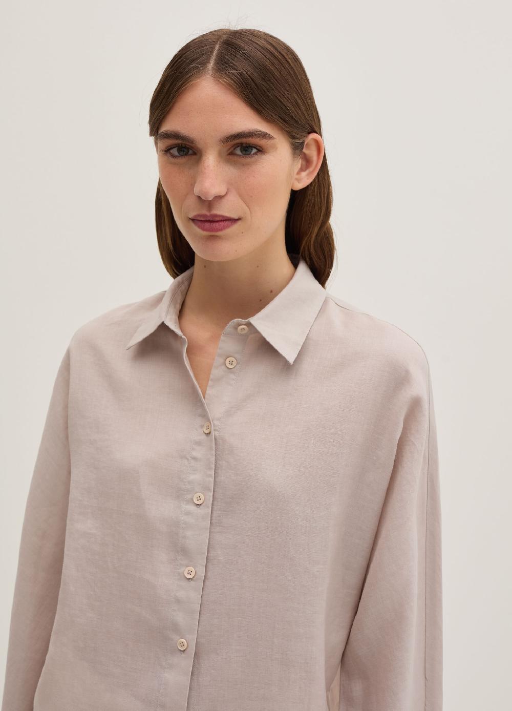 Stefanel Camicia in ramie tinta unita Outlet