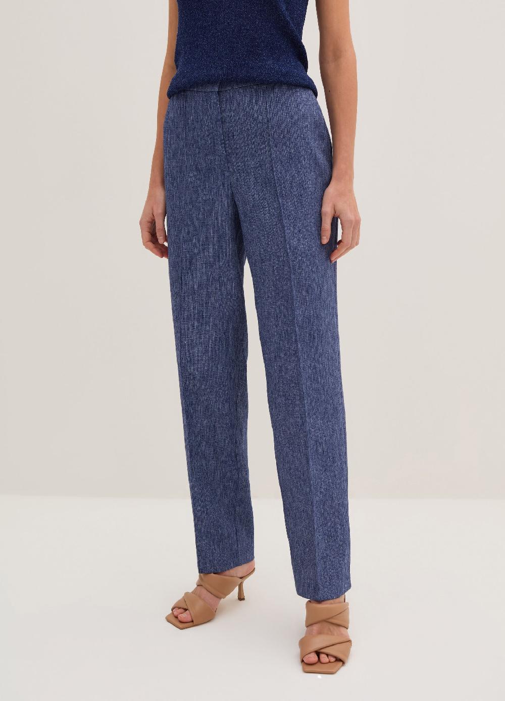 Stefanel Pantalone carrot fit con trama natte Saldi