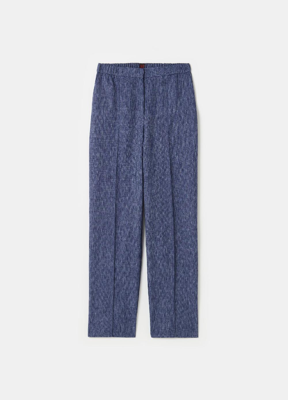 Stefanel Pantalone carrot fit con trama natte Saldi