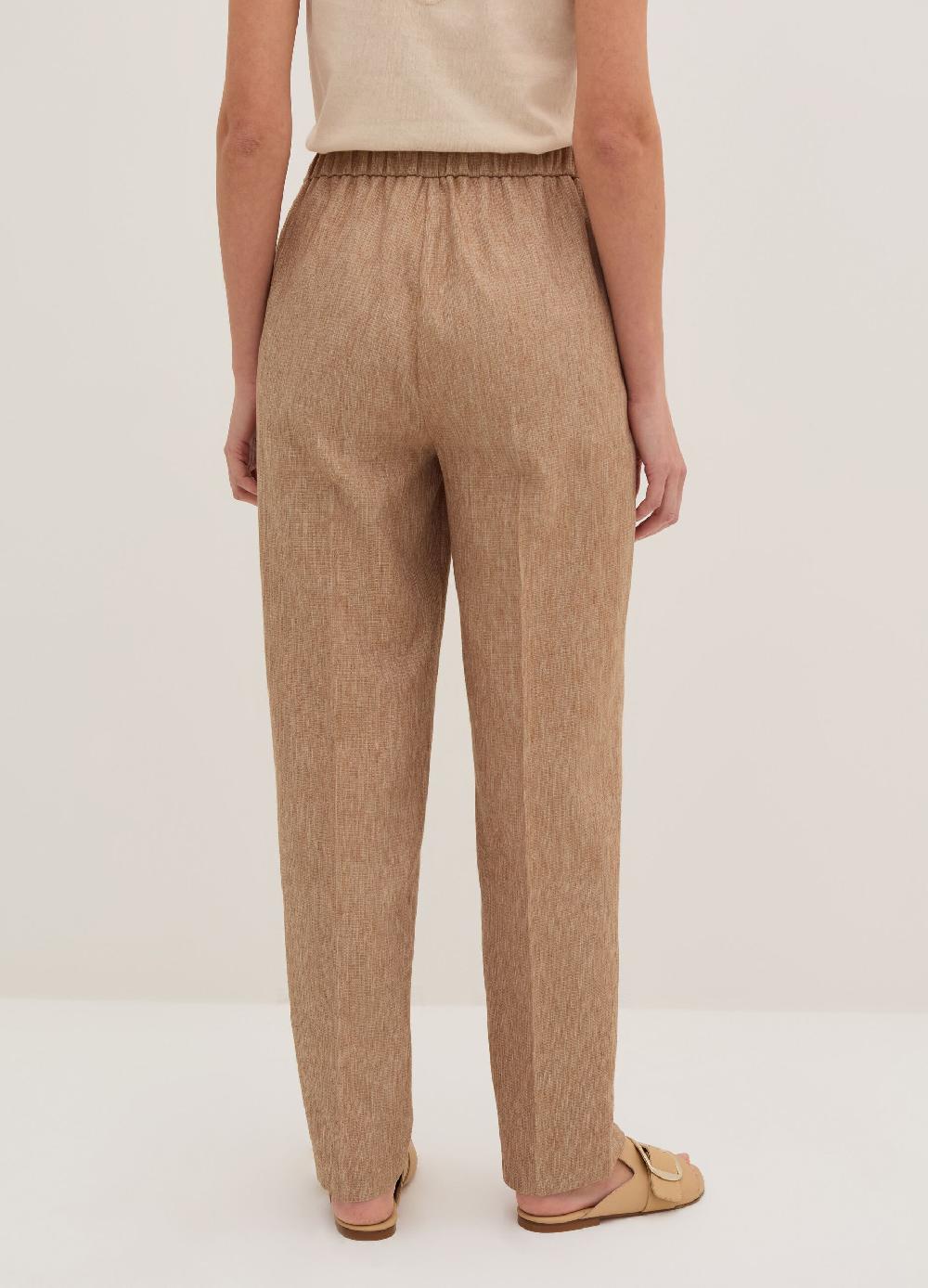 Stefanel Pantalone carrot fit con trama natte Vendita Calda