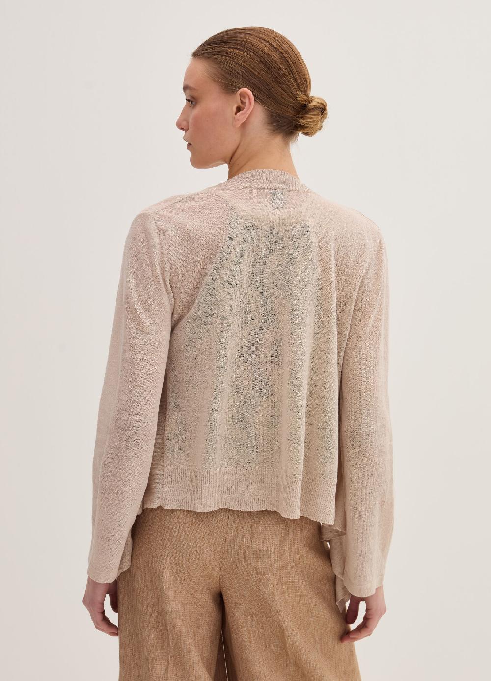 Stefanel Cardigan aperto in misto lino Saldi Di Fabbrica