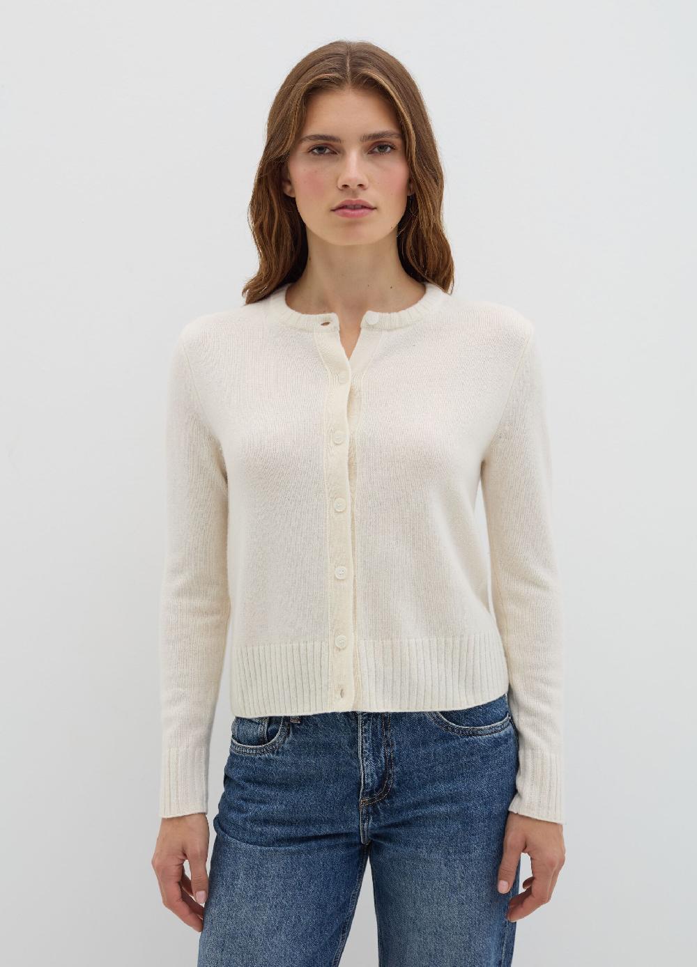 Stefanel Cardigan girocollo in lana cardata Spedizione gratuita