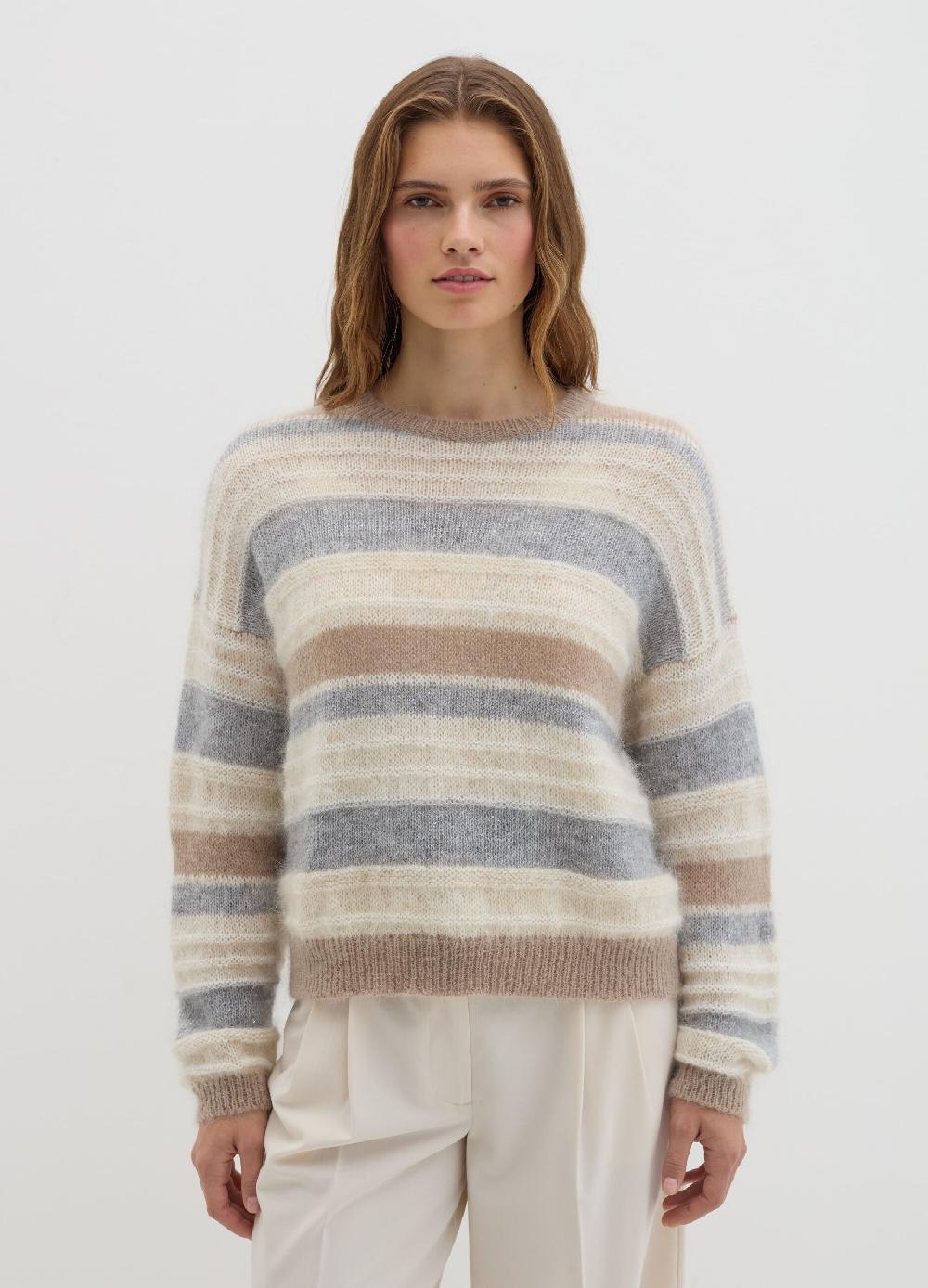 Stefanel Maglia rigata con micro paillettes Fornitura limitata