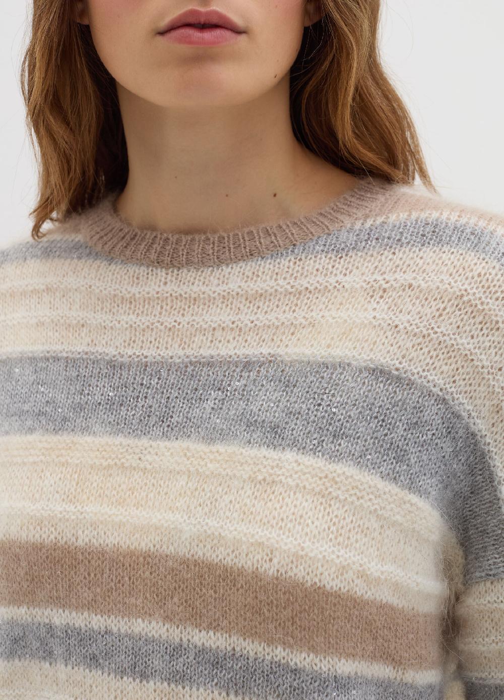 Stefanel Maglia rigata con micro paillettes Fornitura limitata