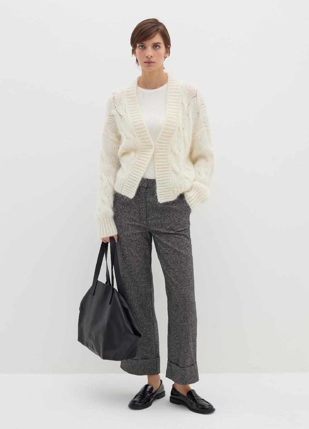 Stefanel Pantalone a gamba larga in tweed Black Friday