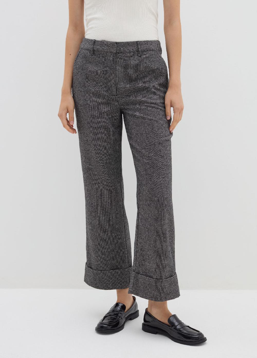 Stefanel Pantalone a gamba larga in tweed Black Friday