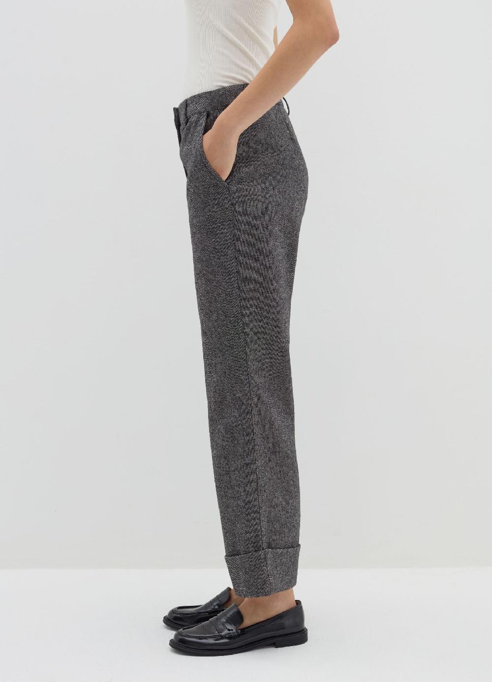 Stefanel Pantalone a gamba larga in tweed Black Friday