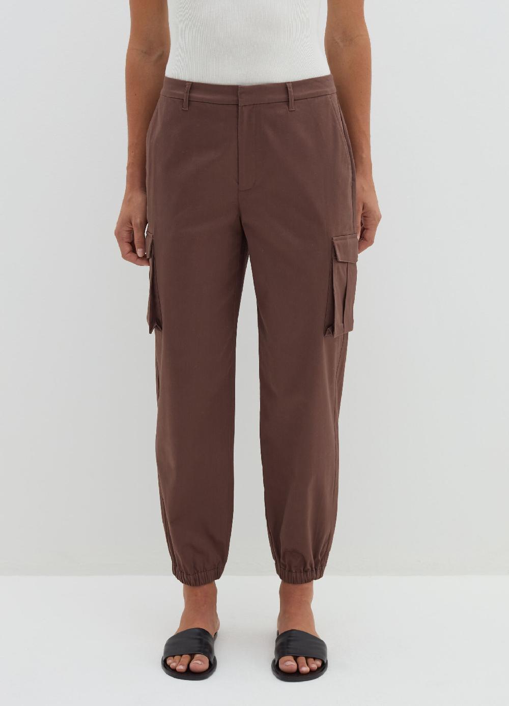 Stefanel Pantalone cargo in cotone satin Latest fashion