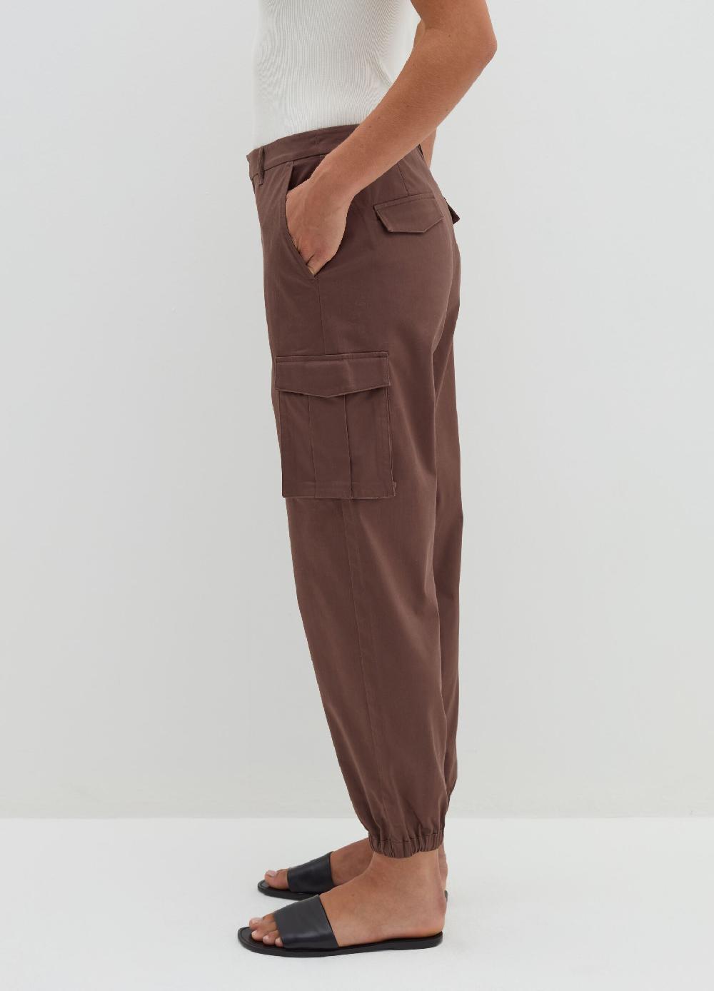 Stefanel Pantalone cargo in cotone satin Latest fashion