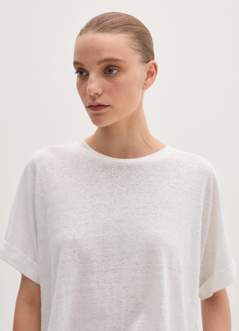Stefanel Maglia in jersey di puro lino Liquidazione