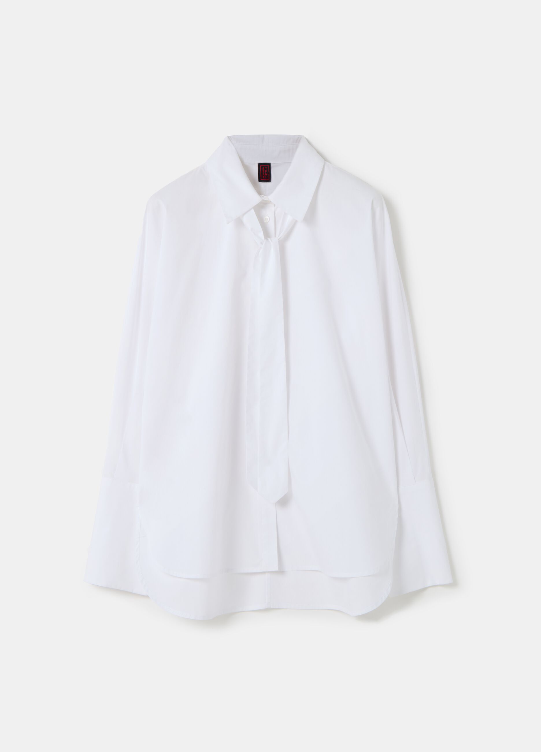 Stefanel Camicia in popeline con cravatta Offerte speciali