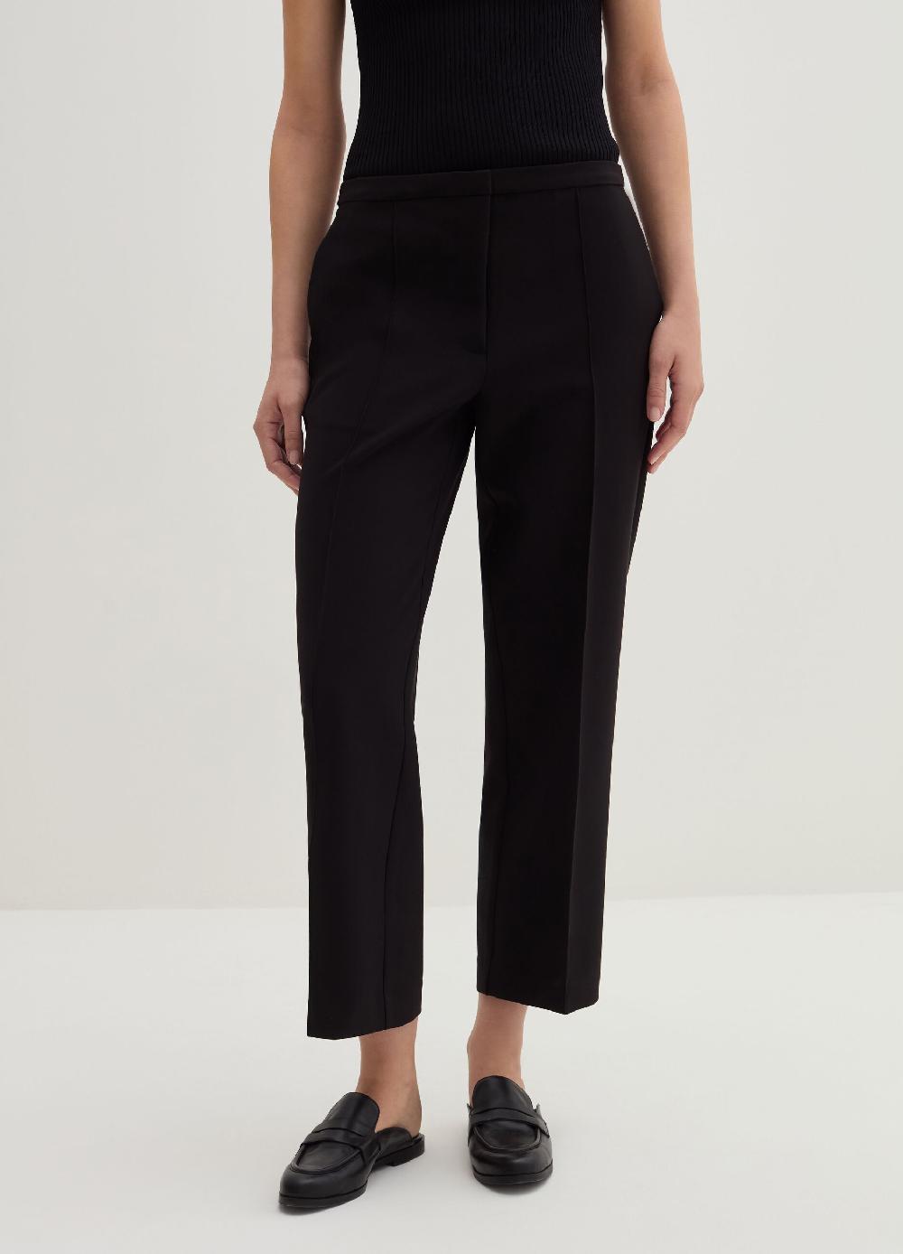 Stefanel Pantalone a sigaretta crop in crêpe doppia Enormi risparmi