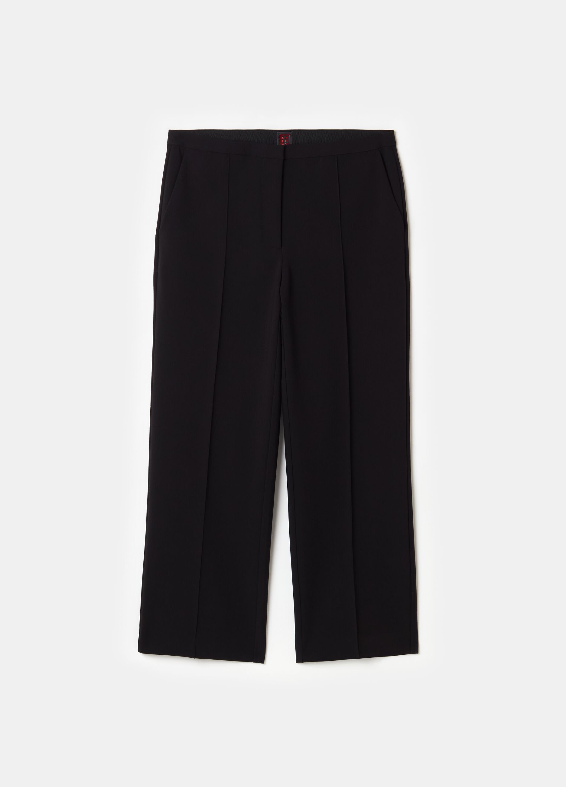Stefanel Pantalone a sigaretta crop in crêpe doppia Enormi risparmi
