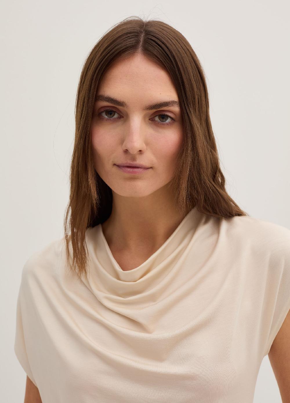 Stefanel Top smanicato scollo con drappeggio Prezzo basso