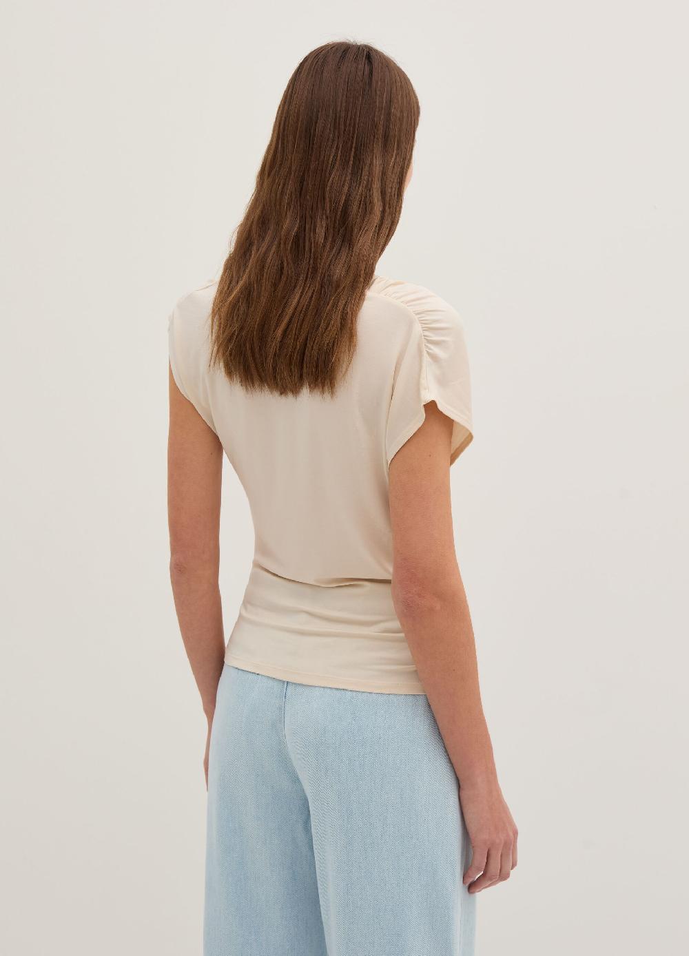 Stefanel Top smanicato scollo con drappeggio Prezzo basso