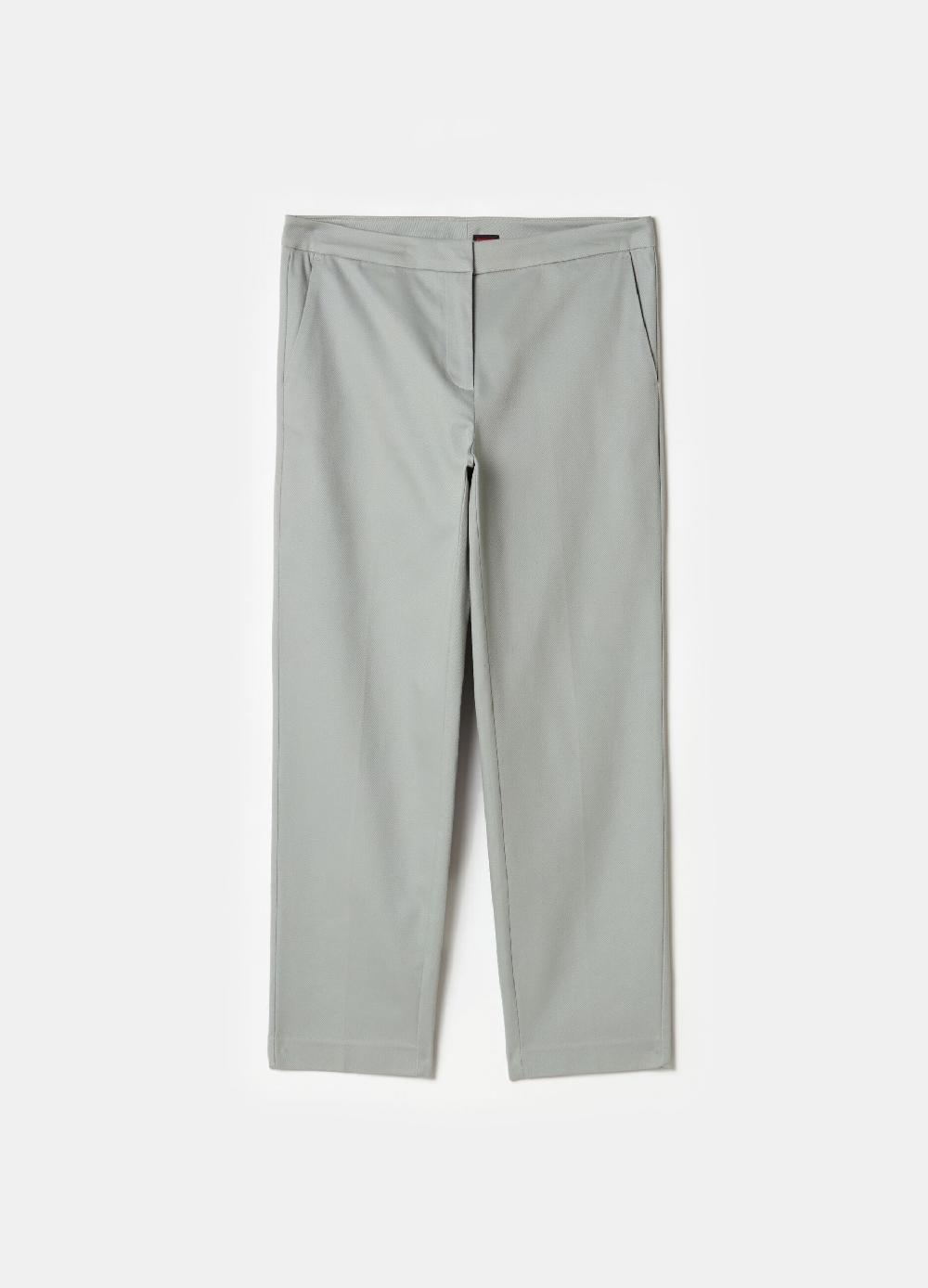 Stefanel Pantalone chino cropped in twill Enormi sconti
