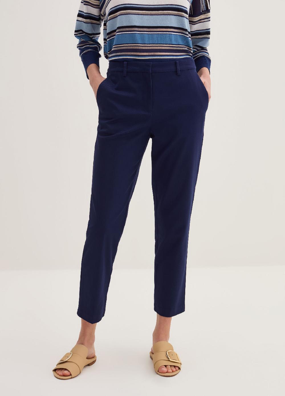 Stefanel Pantalone crop a sigaretta in twill stretch Duty-free