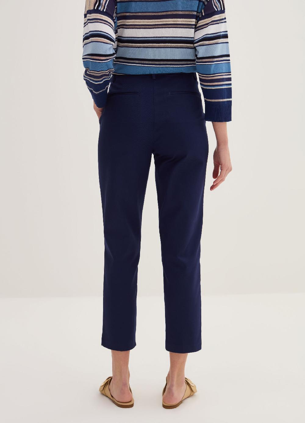 Stefanel Pantalone crop a sigaretta in twill stretch Duty-free