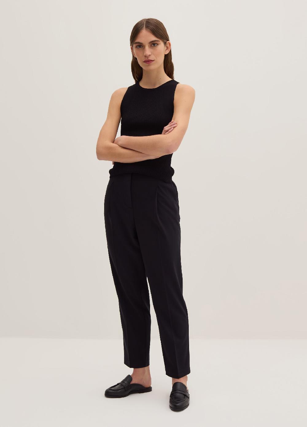 Stefanel Pantalone a sigaretta in gabardina con pinces Soddisfazione Garantita