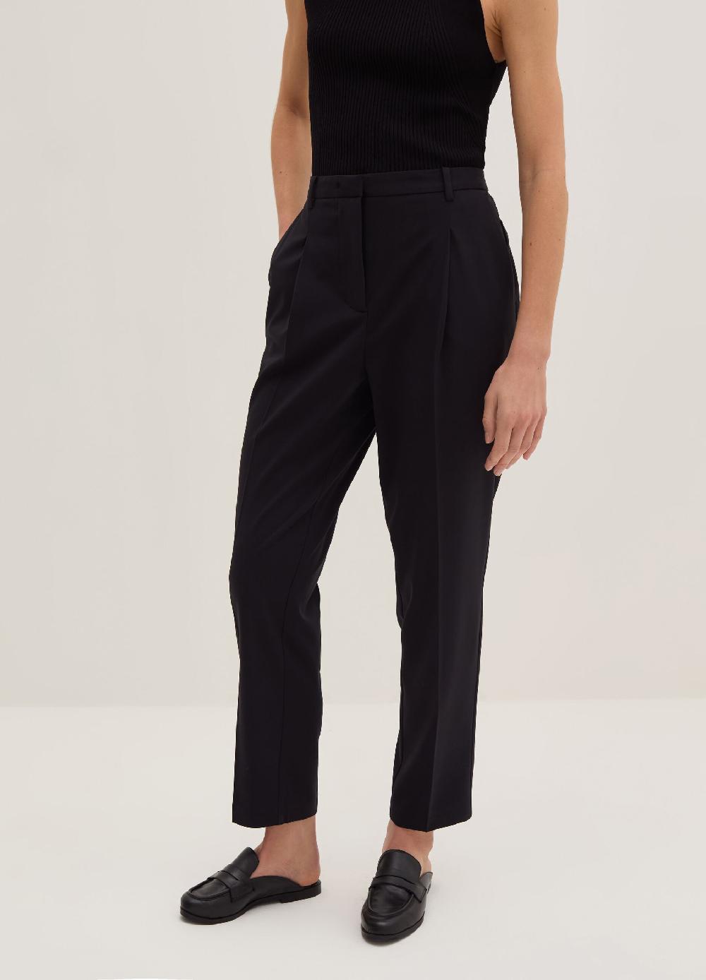 Stefanel Pantalone a sigaretta in gabardina con pinces Soddisfazione Garantita
