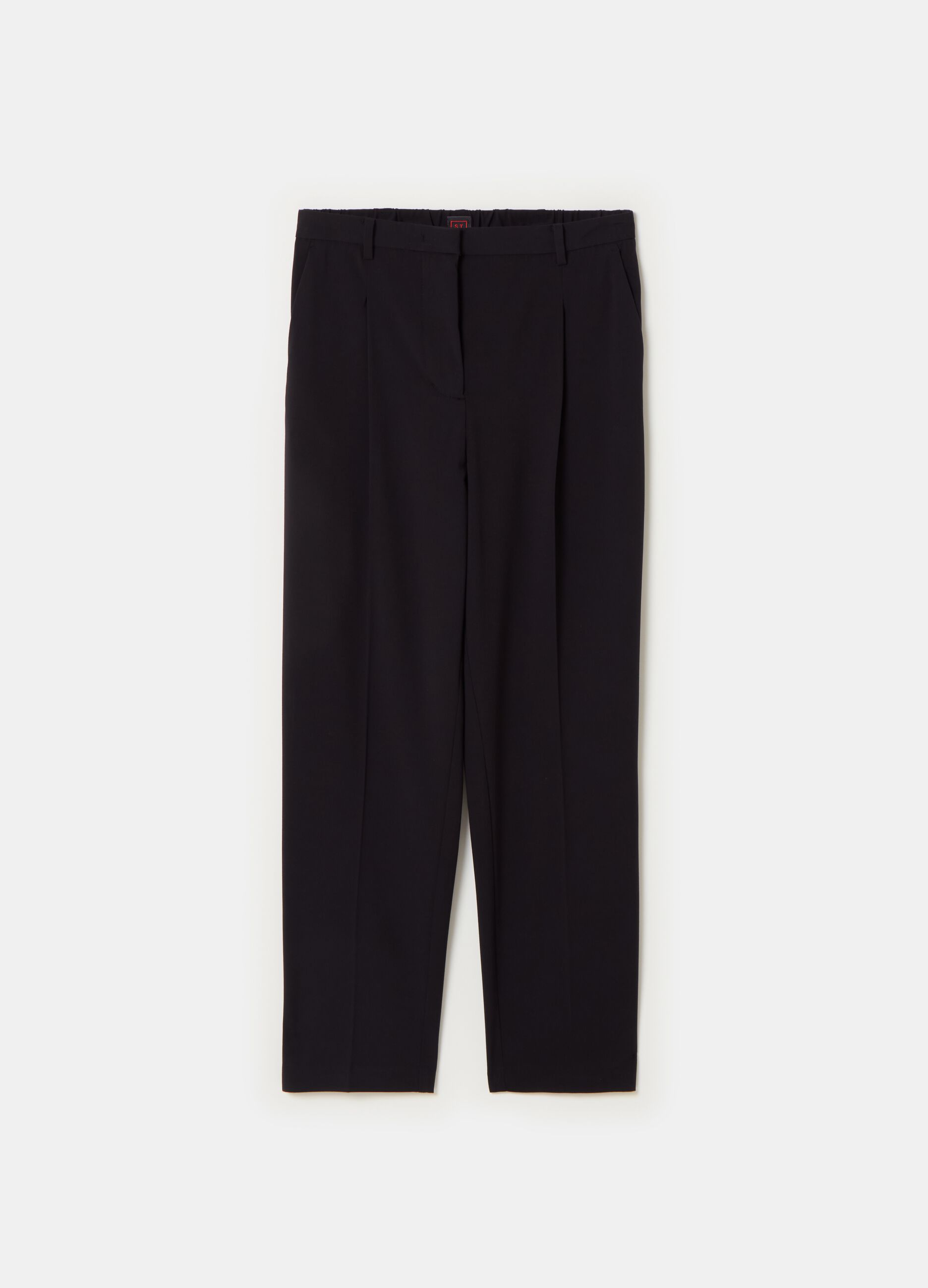 Stefanel Pantalone a sigaretta in gabardina con pinces Soddisfazione Garantita