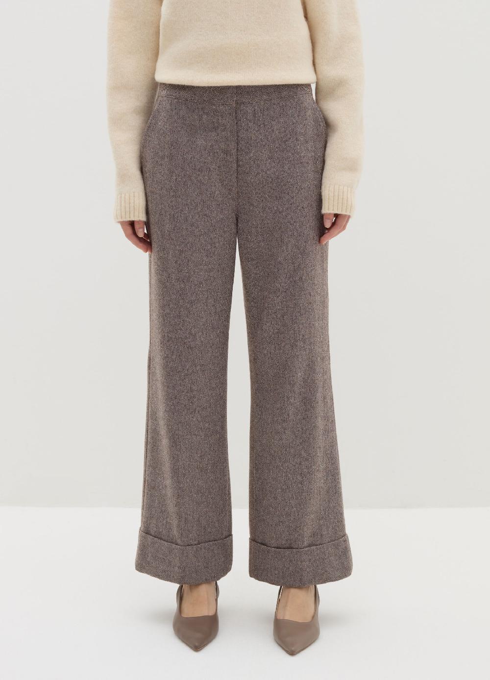 Stefanel Pantalone straight fit a spina di pesce Shopping Online