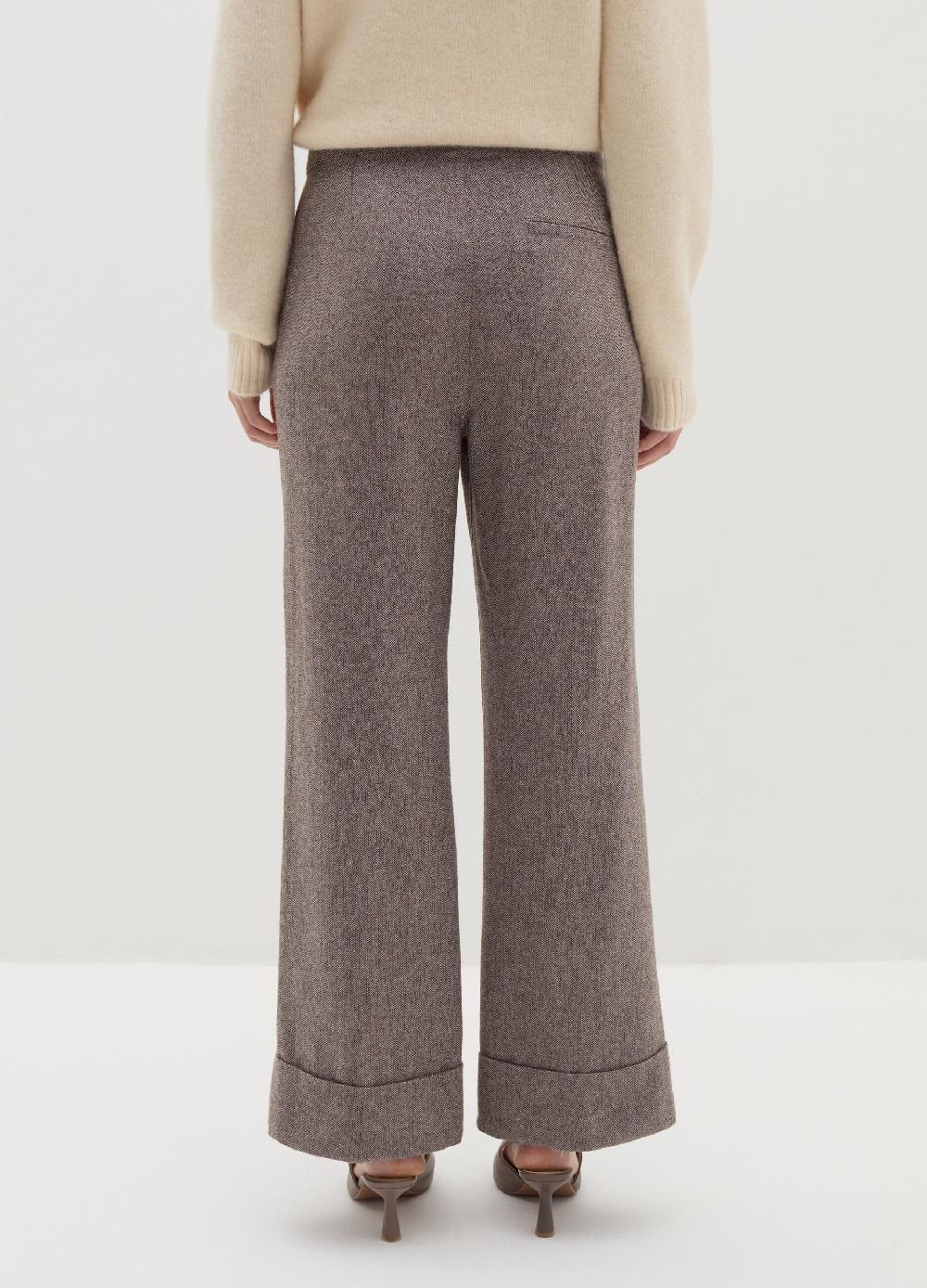 Stefanel Pantalone straight fit a spina di pesce Shopping Online