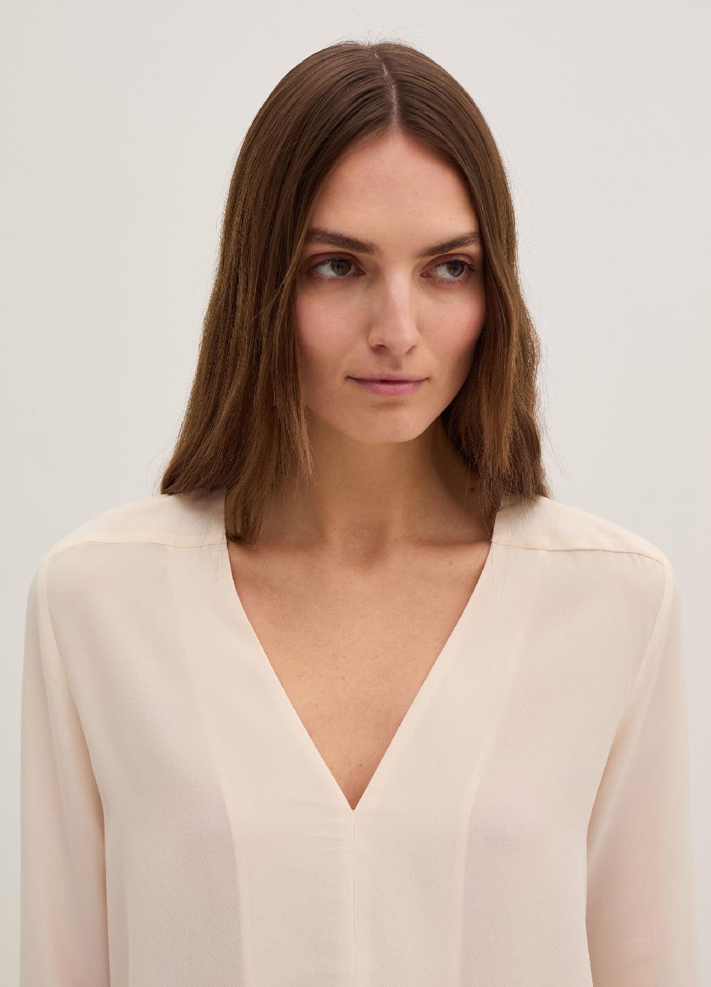 Stefanel Blusa in crêpe de chine con scollo a V Online