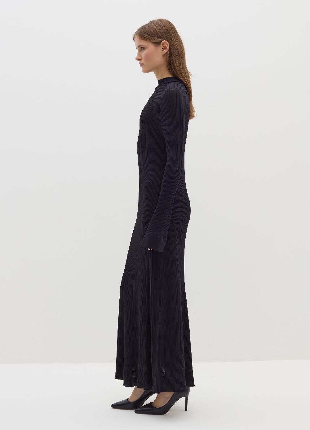Stefanel Vestito lungo a coste piatte cut out Outlet