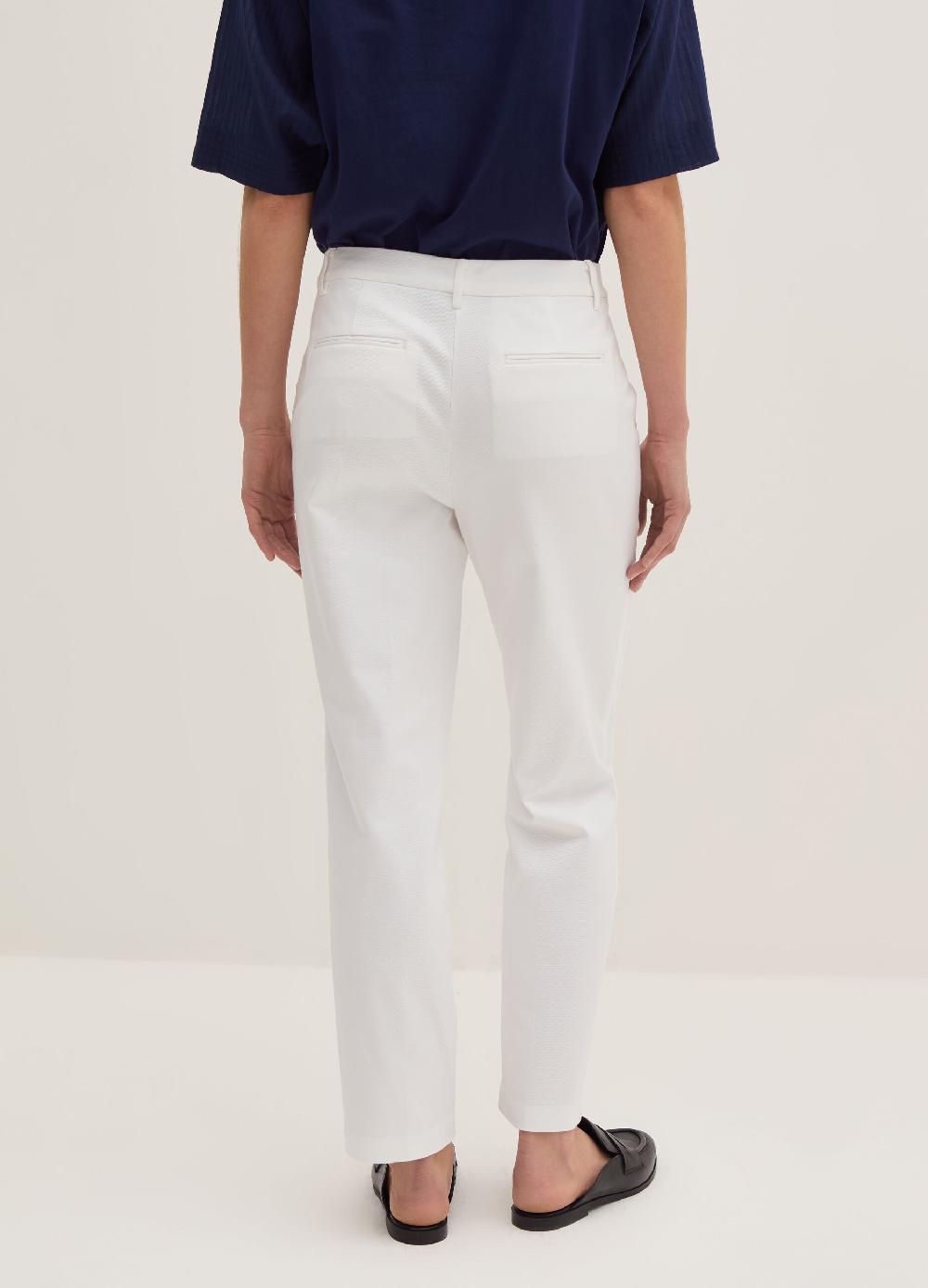 Stefanel Pantalone crop a sigaretta in twill stretch Saldi