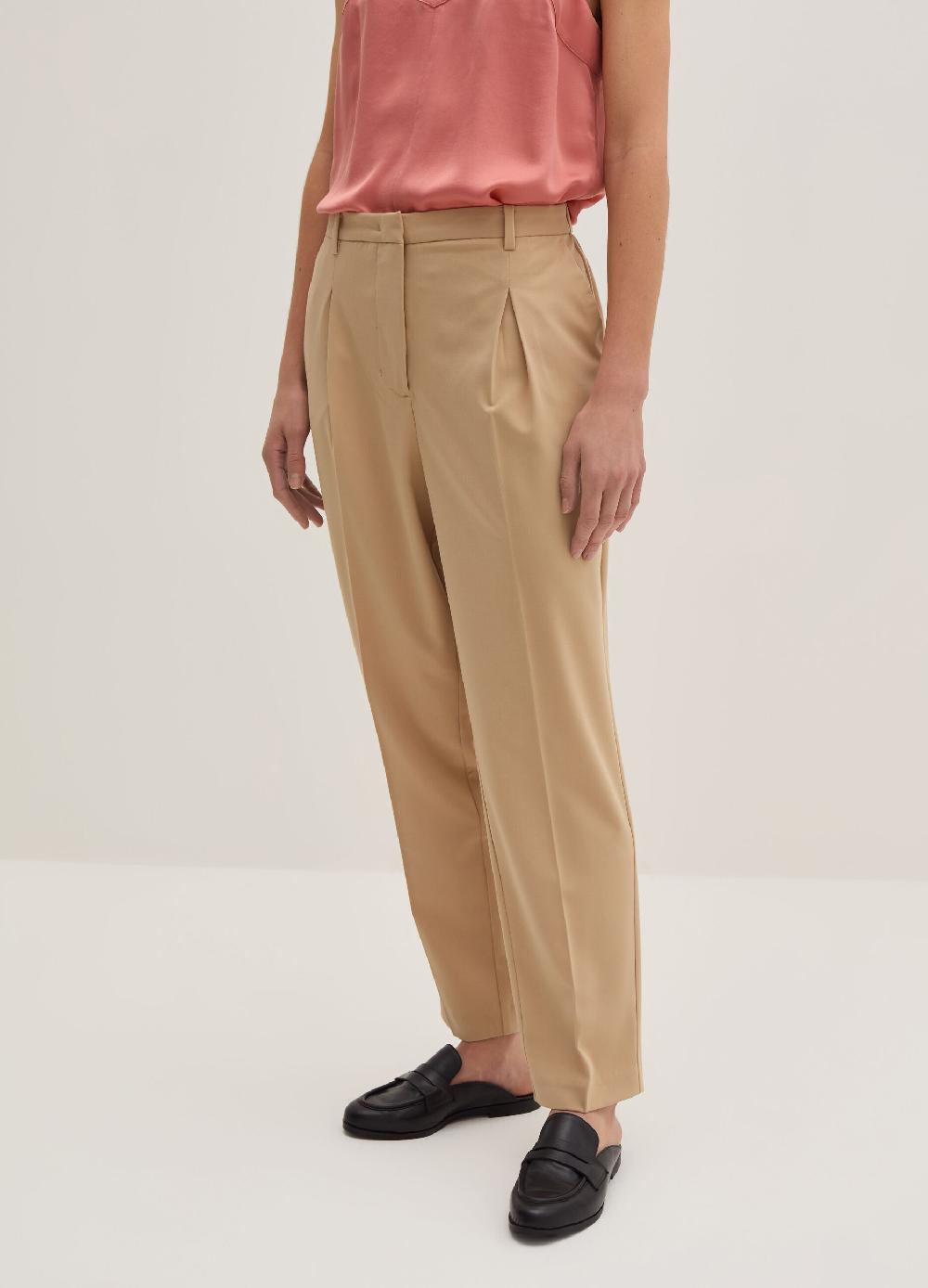 Stefanel Pantalone a sigaretta in gabardina con pinces Offerte