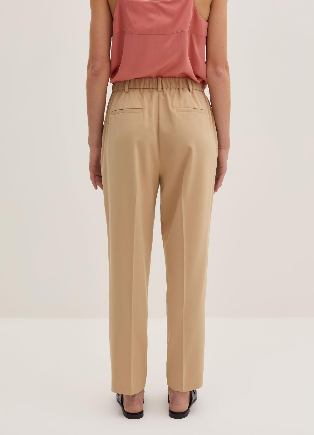 Stefanel Pantalone a sigaretta in gabardina con pinces Offerte