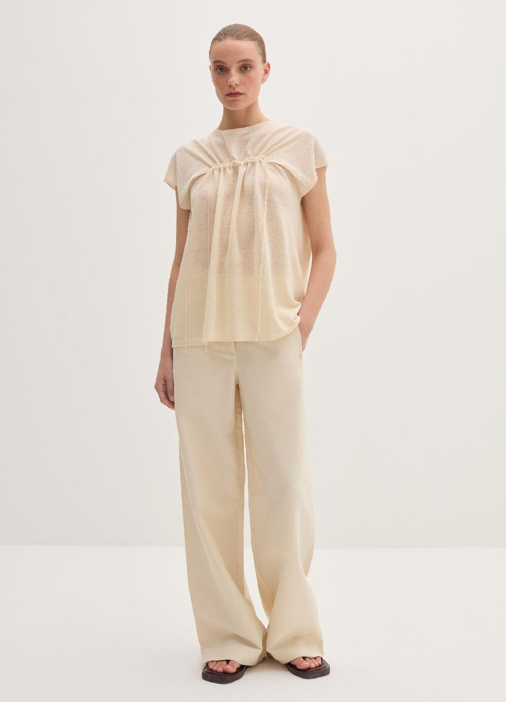 Stefanel Maglia in misto lino con coulisse Vendite Flash