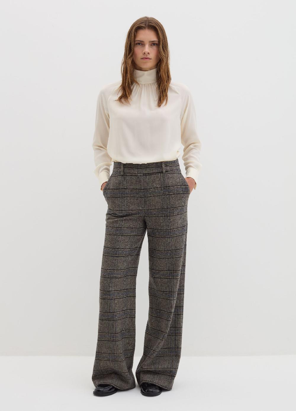 Stefanel Pantalone palazzo fantasia tartan Negozio